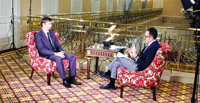 Secretary General of the Turkic Council Ambassador Ramil Hasanov gave an interview to Khabar TV and Kazakhstan National Television Channel on 9 September 2015.