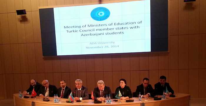 Secretary General Ambassador Ramil Hasanov and Ministers of Education visited ADA University and met the students. 