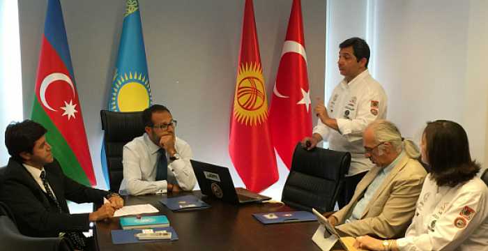 Murat Ergün, Board Chairman of the Eurasian Automobile Sports Club, visited the Secretary General of the Turkic Council Ambassador Ramil Hasanov at the premises of the Secretariat on June 2015.