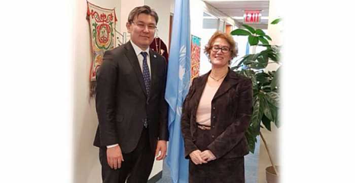 Deputy Secretary General of the Turkic Council Abzal Saparbekuly met with Cihan Sultanoğlu, Assistant Secretary General, Administrator and Director of Regional Bureau for Europe and the Comman Wealth of Independent States (RBEC) of the UNDP. 