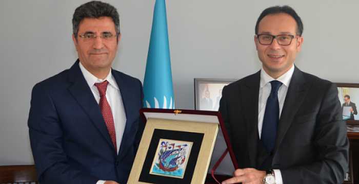 The Secretary General of the Turkic Council Ambassador Ramil Hasanov met with the Deputy Undersecretary at the Ministry of Foreign Affairs Deputy of the Republic of Turkey Ambassador Ali Kemal Aydın.