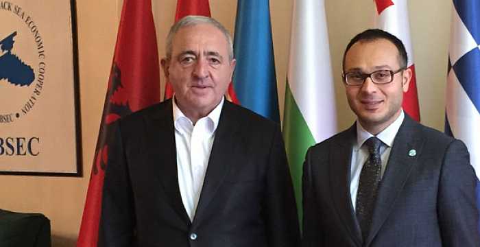 The Secretary General of the Turkic Council Ambassador Ramil Hasanov visited the Secretary General of the Parliamentary Assembly of the Black Sea Economic Cooperation (PABSEC) Asaf Hajiyev at his premises.