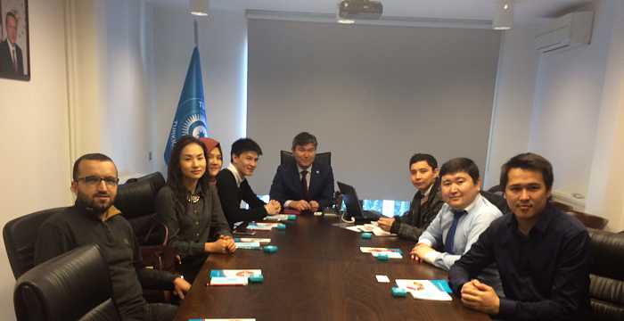 Deputy Secretary General of the Turkic Council Abzal Saparbekuly met with a group of Kazakh Students .