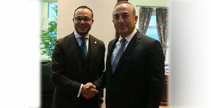 Secretary General of the Turkic Council Ambassador Ramil Hasanov is received by Mevlüt Çavuşoğlu, Minister of Foreign Affairs of the Republic of Turkey on December 25, 2015.