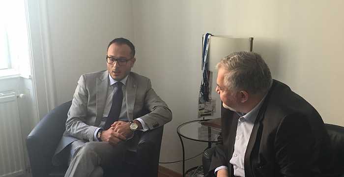 Ambassador Ramil Hasanov, Secretary General of the Turkic Council visited Ambassador Vuk Žugić, Chairperson of the Permanent Council of the OSCE on 22 July 2015 in Vienna.