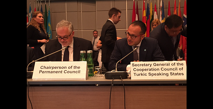 Ambassador Ramil Hasanov, Secretary General of the Turkic Council addressed the Permanent Council of the OSCE on 23 July 2015 in Vienna.