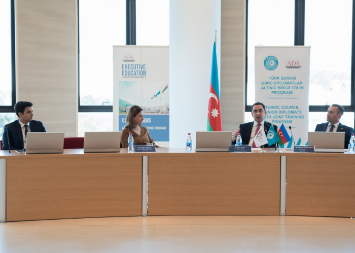 Dr. Taleh Ziyadov, Director-General of Baku International Sea Trade Port gave a lecture to the Participants of the Turkic Council’s 6th Junior Diplomats Joint Training Program.