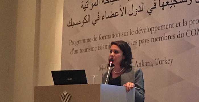 Project Director of the Turkic Council Pelin Musabay Baki made a presentation about Modern Silk Road Joint Tour Package Project at the Training Programme on the Development and Promotion of Muslim Friendly Tourism in the Member Countries of COMCEC.