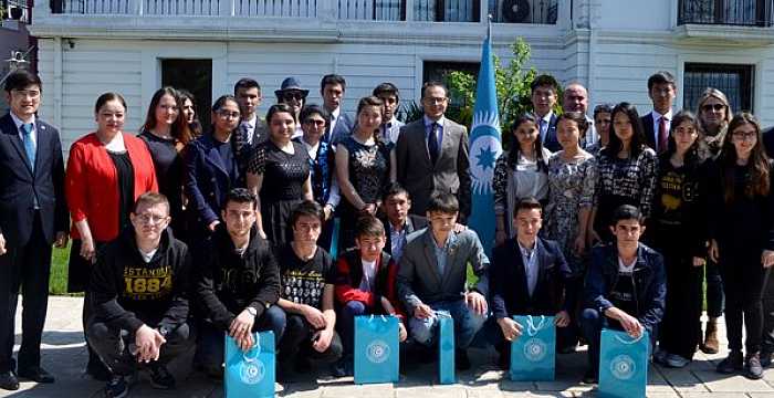 Students and teachers participating in the Turkic Council Student Exchange Programme visited Turkic Council Secretary General Ambassador Ramil Hasanov 