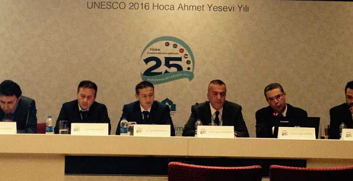 Project Director Zhyldyz Uzakova participated in the `Turkic States at the 25th Year of Independence Symposium` organized by the Ahmet Yesevi University.