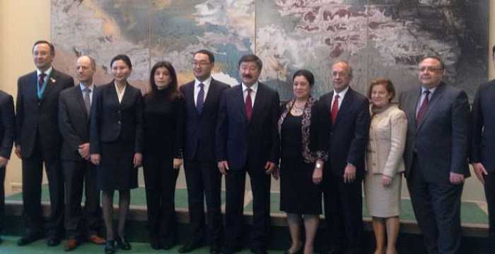 Secretary General Ambassador Ramil Hasanov and Prof. Darkhan Kydyrali, President of the International Turkic Academy co-hosted a reception on 28 March 2016 at the UN HQ