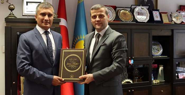 Deputy Secretary General Dr. Ömer Kocaman visited Prof.Dr. Musa Yıldız, Chairman of Board of Trustees of Ahmet Yesevi University.