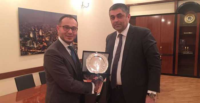 Secretary General of the Turkic Council Ambassador Ramil Hasanov met with Mr. Ramin Quluzade, Minister of Communications and High Technology of the Republic of Azerbaijan.