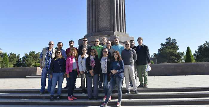 The Press Conference in the end of Azerbaijani part of the second fam trip of the Turkic Council Modern Silk Road Joint Tour Package held on 19 May 2017 in Baku.