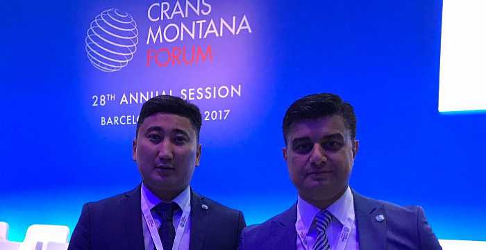 The delegation of the Turkic Council attended the 28th Annual Session of the Crans Montana Forum on 5 July 2017 in Barcelona. 