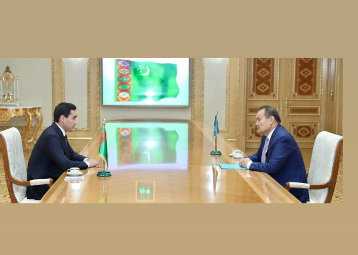 Secretary General H.E. Baghdad Amreyev was received by the President of Turkmenistan, H.E. Serdar Berdimuhamedov