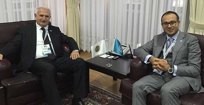 Turkic Council Secretary General Mr. Ramil Hasanov visited Mr. Hikmet Koçak, Chairman-in-Office of the Turkic University Union, Rector of Atatürk University, on 17 October 2014.