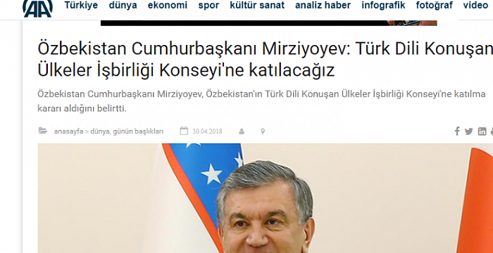 Congratulatory Message of the Secretary General of the Turkic Council Ambassador Ramil Hasanov, for the statement of the President of the Republic of Uzbekistan, H.E. Shavkat Mirziyoyev regarding Uzbekistan`s accession to the Turkic Council;