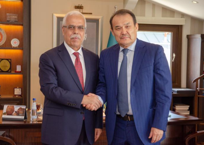 Prof. Dr. Halit Eren, Director General of Research Center for Islamic History, Arts and Culture (IRCICA) of the Organization of the Islamic Cooperation (OIC) made a courtesy visit to Baghdad Amreyev Secretary General of the Turkic Council.