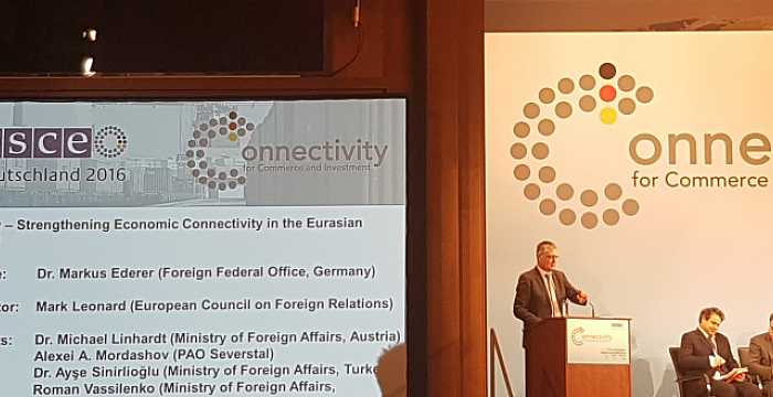 Deputy Secretary General Abzal Saparbekuly participated at the OSCE business conference “Connectivity for Commerce and Investment” held on 18-19 May 2016 in Berlin.