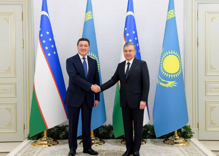 Özbekistan Cumhurbaşkanı Sn. Şevket Mirziyoyev, Kazakistan Başbakanı Sn. Askar Mamin