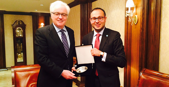 Secretary General Ambassador Ramil Hasanov met with Ambassador Vitaly Churkin, Permanent Representative of the Russian Federation to the United Nations