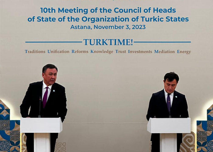 OTS Secretary General and Deputy Foreign Minister of Kazakhstan held a press conference