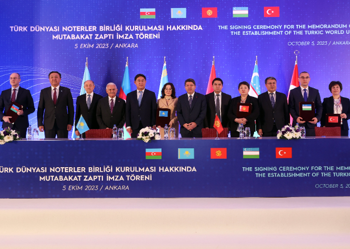 The Signing Ceremony for the Memorandum of Understanding on the establishment of the Turkic World Union of Notaries held in Ankara