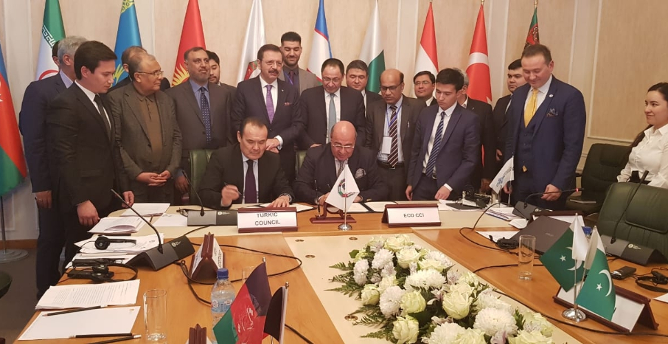 Turkic Business Council and Economic Cooperation Organization Chamber of Commerce and Industry (ECO CCI) signed a Memorandum of Understanding (MoU) on the margins of the 25th Executive Committee Meeting of the ECO CCI held on 14 December 2018 in Tashkent.