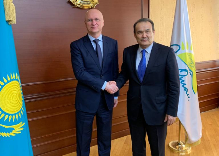 The Secretary General of the Turkic Council Baghdad Amreyev met with Minister of Industry and Infrastructure Development of the Republic of Kazakhstan, H.E. Roman Sklyar.