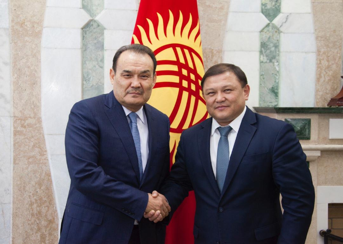 Secretary General of the Turkic Council Baghdad Amreyev met with the Speaker of the Jogorku Kenesh (Parliament) of the Kyrgyz Republic, H.E. Dastanbek Dzhumabekov.