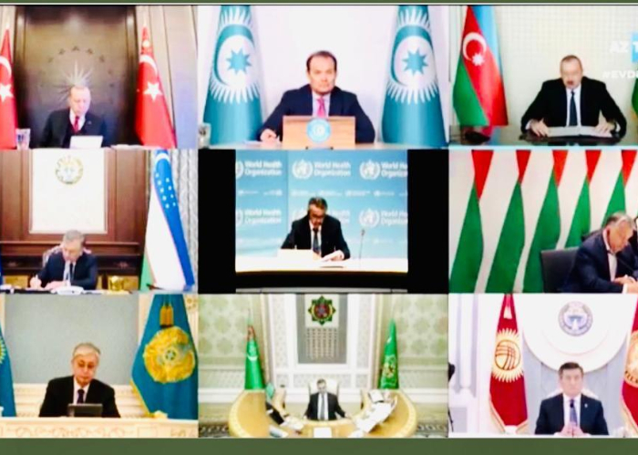 Leaders of the Turkic Council held an Extraordinary Summit on 10 April 2020 on Corona Virus Pandemic 