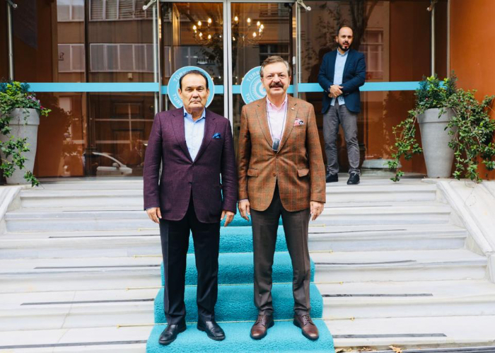 President of Turkic Chamber of Commerce and Industry (TCCI)  and Head of Union of Chambers and Commodity Exchanges of Turkey (TOBB) visited to the Secretariat of the Turkic Council