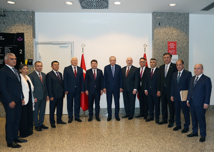 President of Türkiye received the OTS Secretary General and Presidents of the Councils of Judges of the OTS Member and Observer States