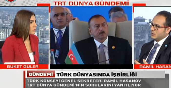 Türk Keneşi Genel Sekreteri Büyükelçi Ramil Hasanov`un konuk olduğu `Dünya Gündemi` programı